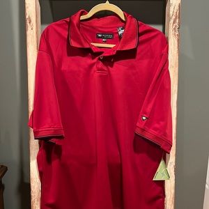 Mens Wedge brand Polo shirt. Size large. More of a maroon than red color.